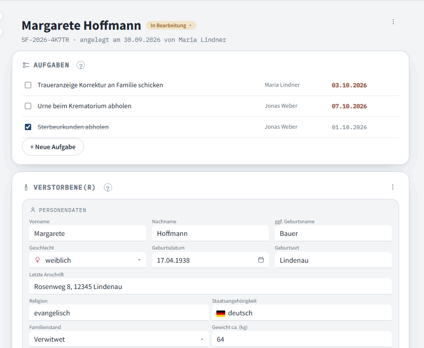 Reihenfolge bearbeiten
